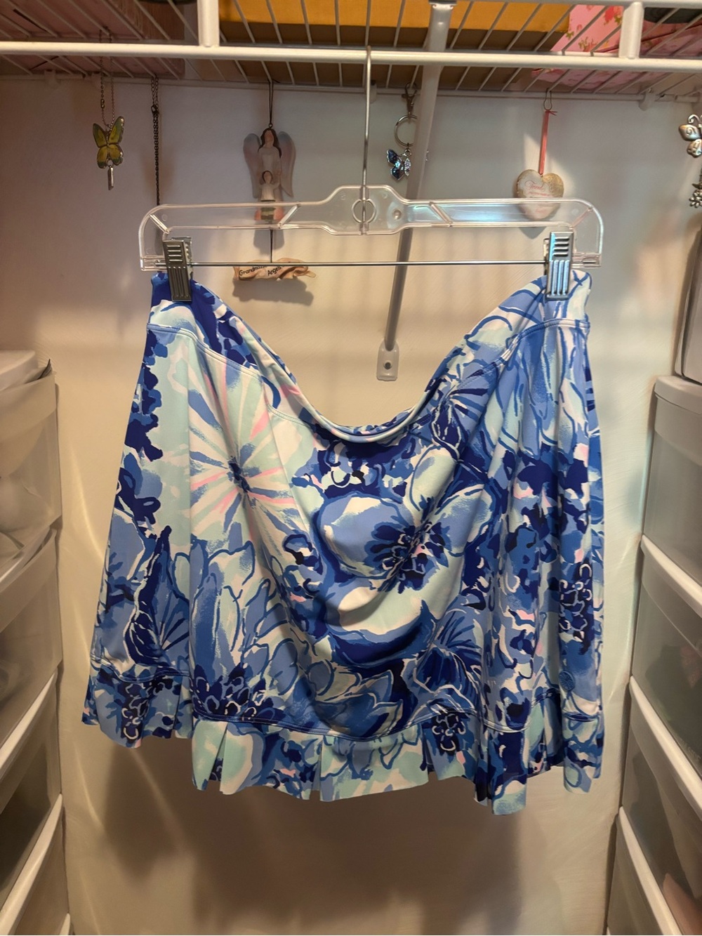 Lilly Pulitzer Light Blue Floral Swim Bottoms